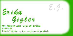 erika gigler business card